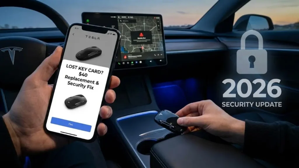 Lost Tesla key card replacement