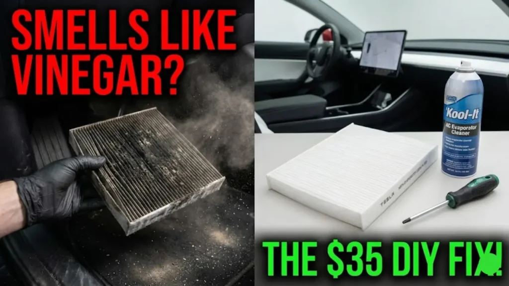 Tesla AC Smells Like Vinegar