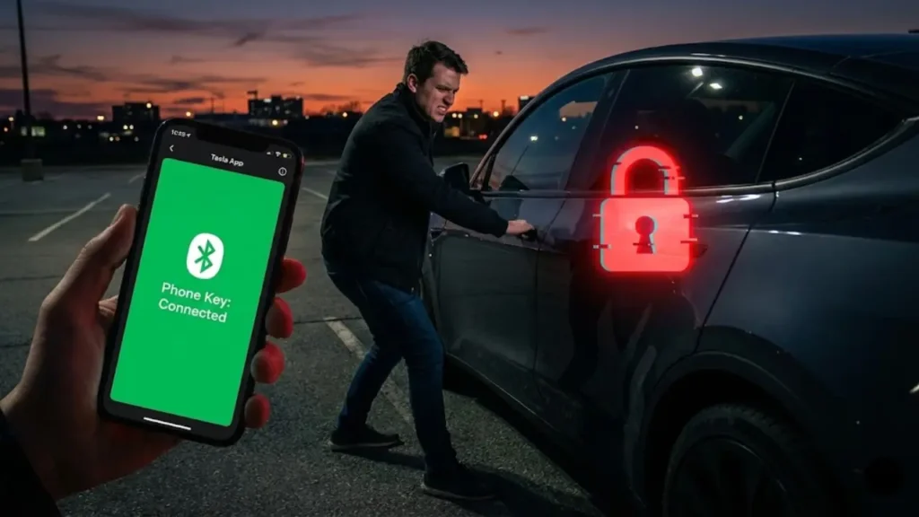Tesla Phone Key Connected But Not Unlocking